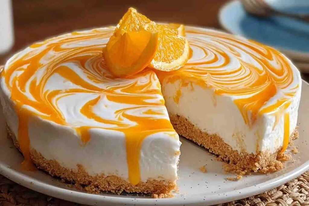 No-bake Orange Creamsicle Cheesecake Recipe Easy No-bake Orange Cheesecake Homemade Orange Creamsicle Cheesecake No-bake B...