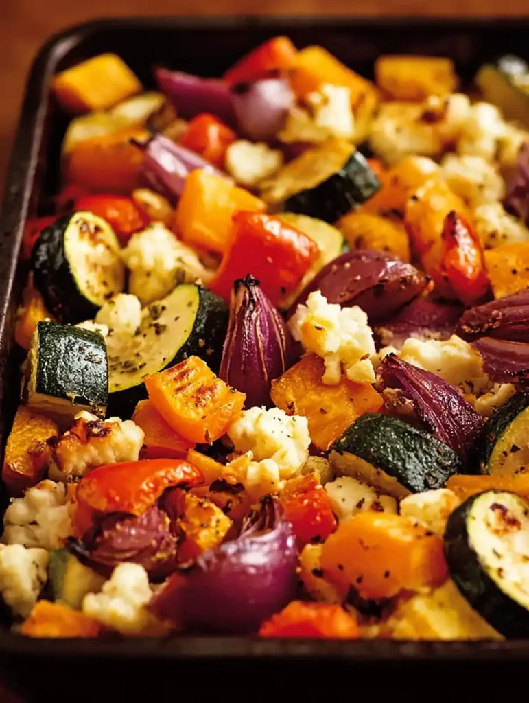 Roasted Vegetables Autumn Lancashire Cheese Vegetarian Supper Traybake Roasted Vegetables