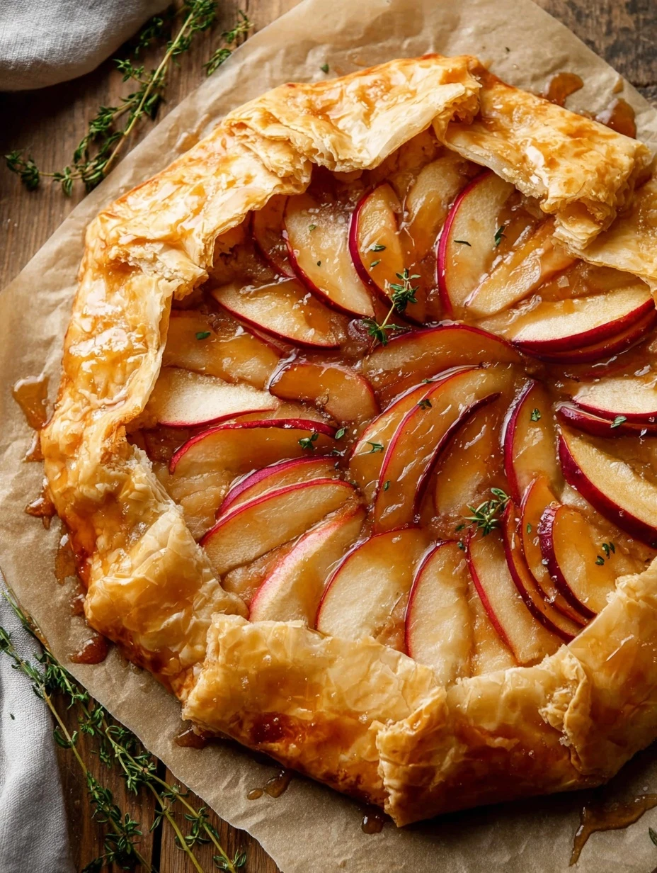 Apple Brie Phyllo Galette Recipe Easy Apple Brie Phyllo Galette Homemade Apple Brie Galette Best Cheese For Apple Galette ...