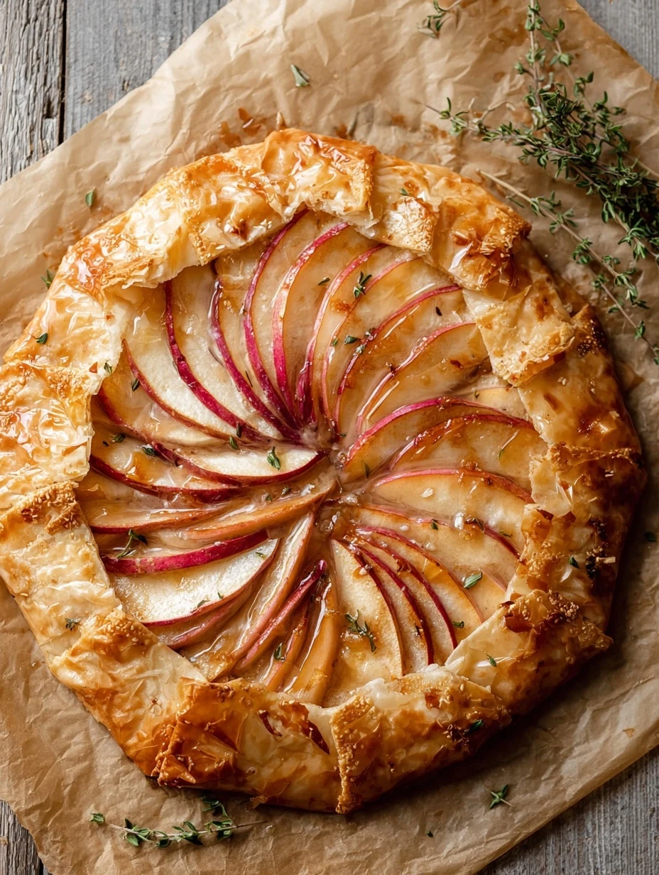 Apple Brie Phyllo Galette Recipe Easy Apple Brie Phyllo Galette Homemade Apple Brie Galette Best Cheese For Apple Galette ...
