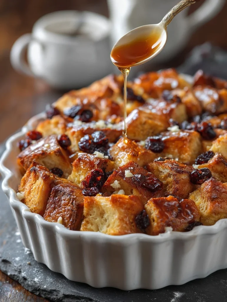 Bread Pudding with Butter Rum Sauce