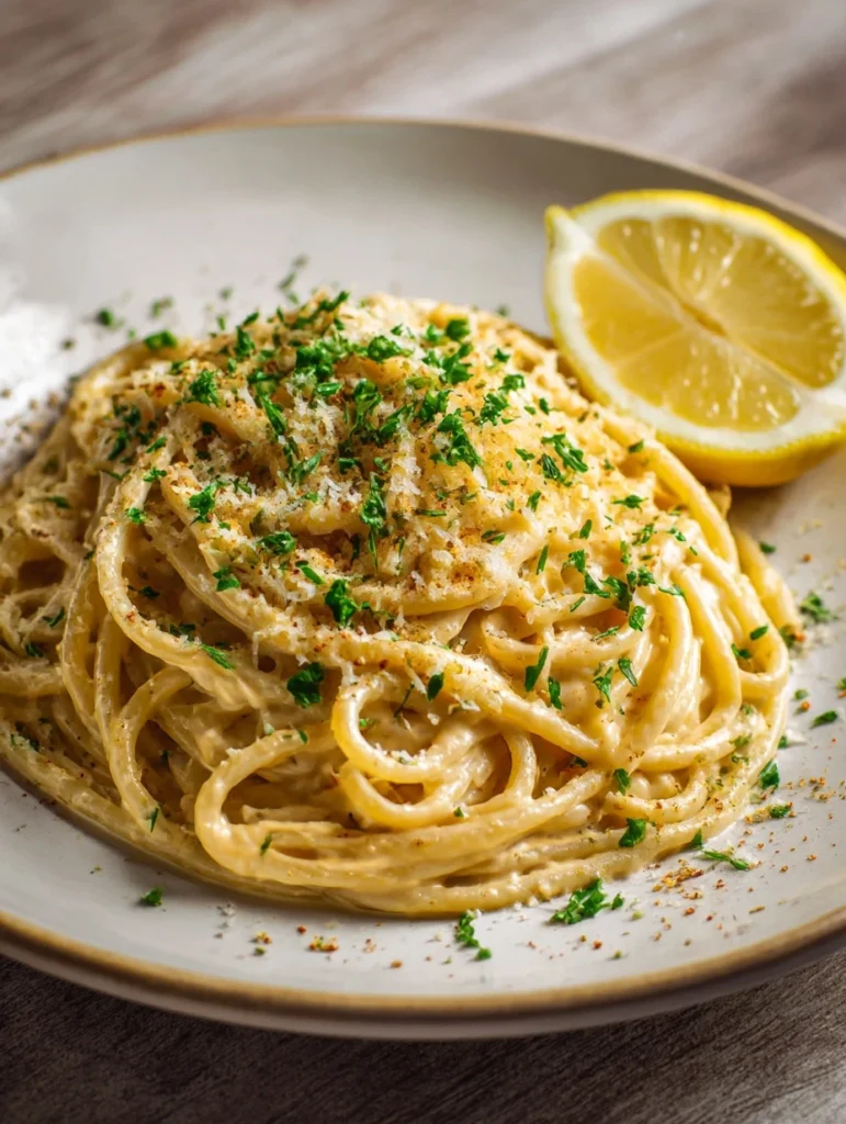 Lemony Hummus Pasta