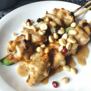 Chicken Satay with Peanut Sauce