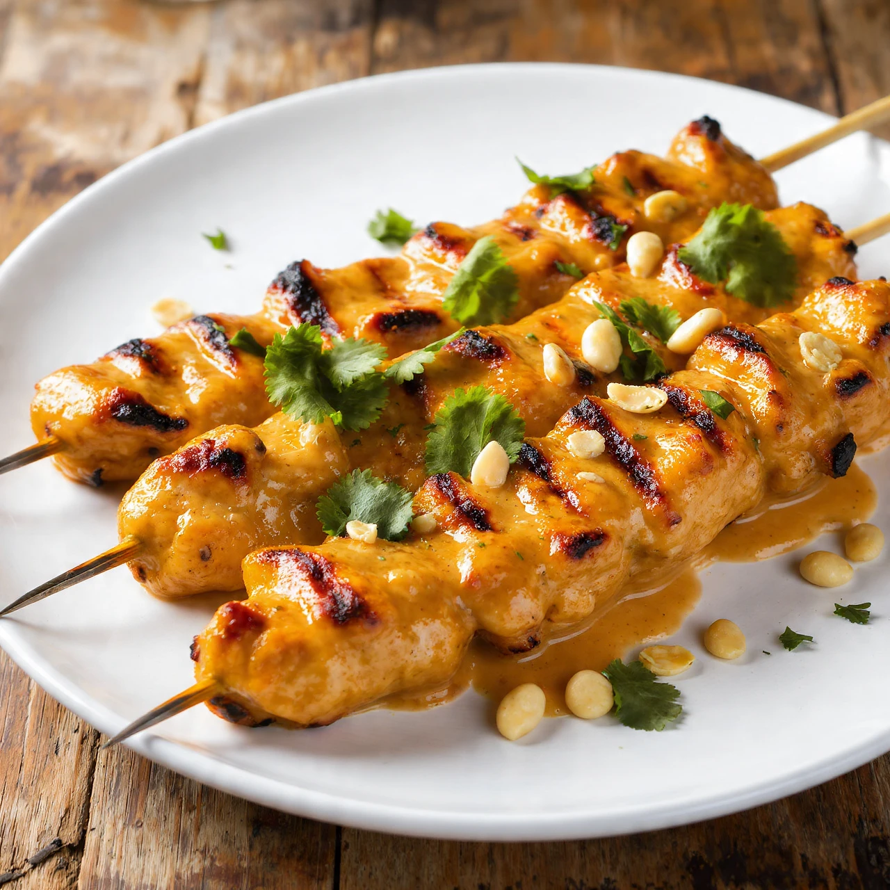 Chicken Satay with Peanut Sauce