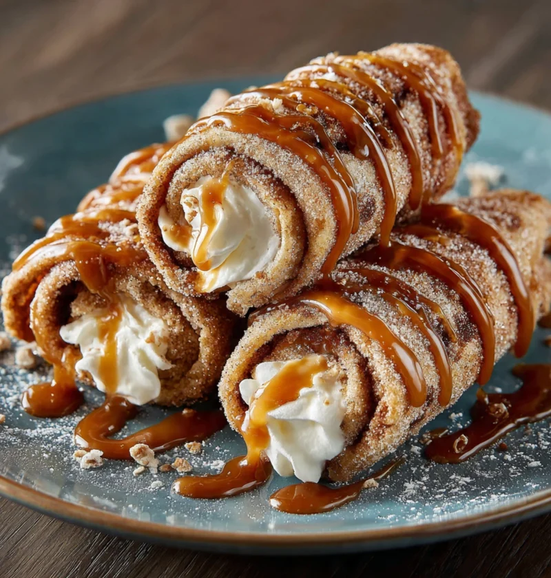 Cinnamon Roll Cheesecake Chimichanga