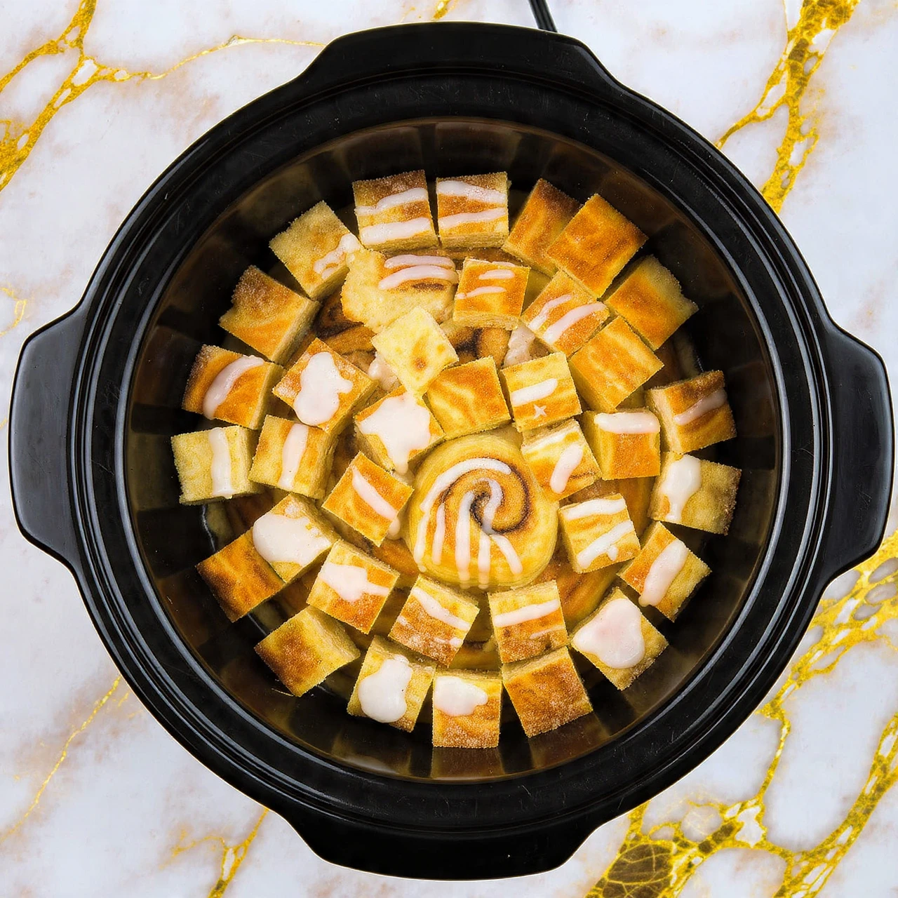 Crockpot Cinnamon Roll Casserole