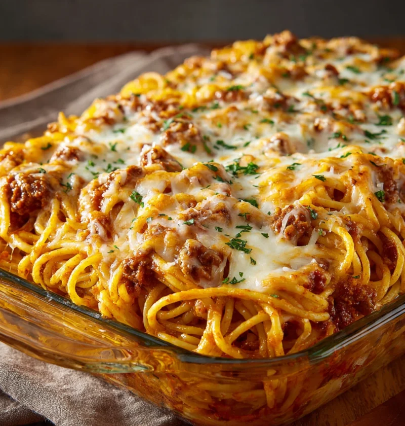 Baked Spaghetti Dinner Cozy Cheesy Comfort Minutes