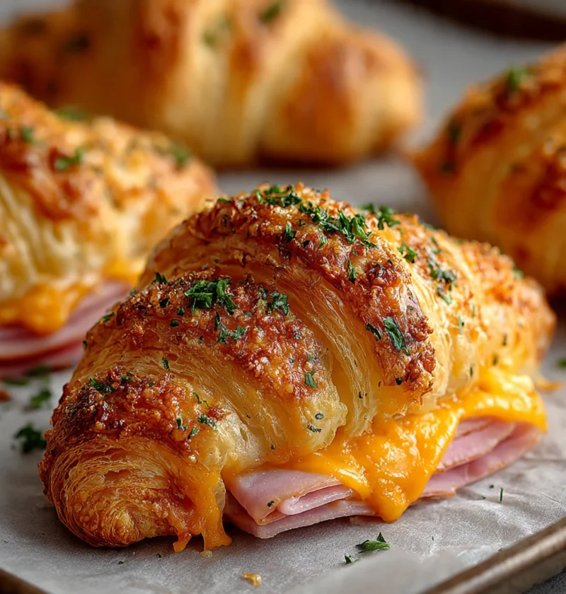 Ham Cheddar Crescent Rollups