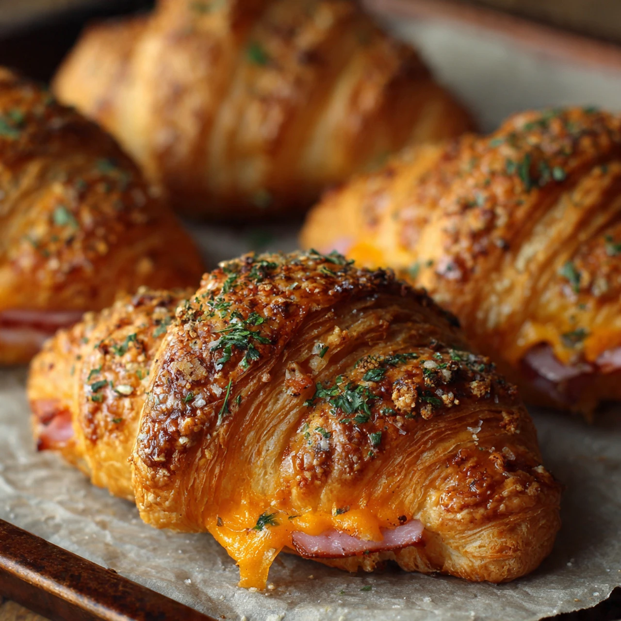 Ham Cheddar Crescent Rollups