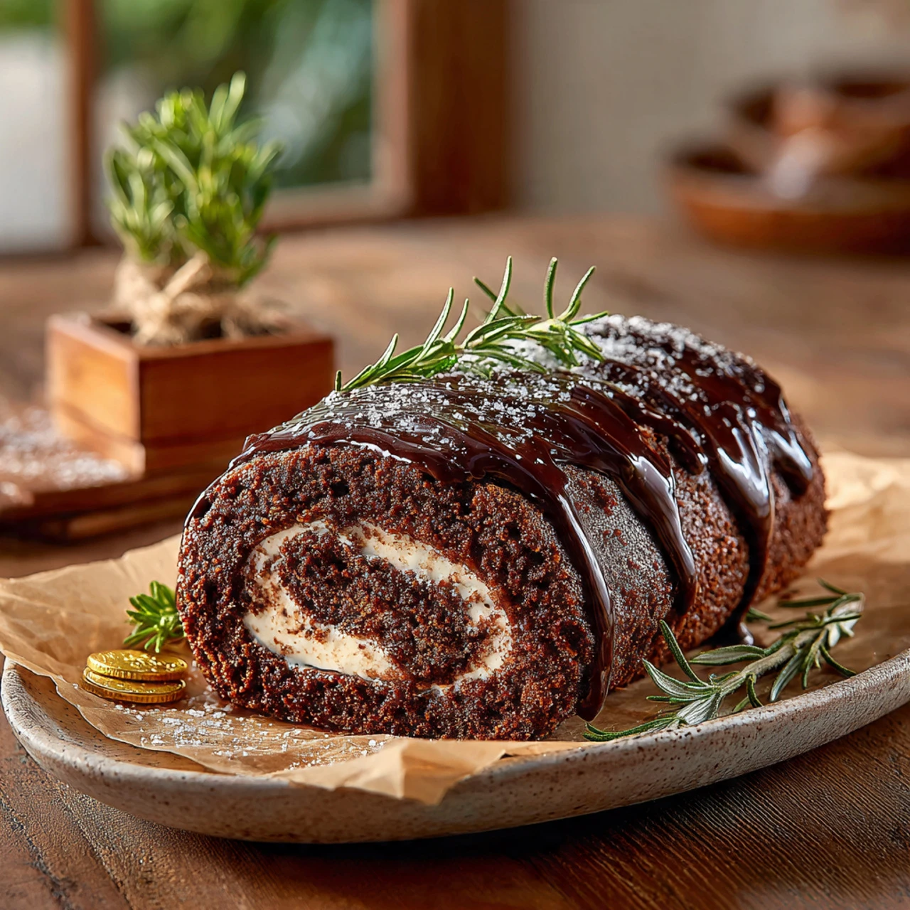 Peanut Butter Cup Chocolate Roll