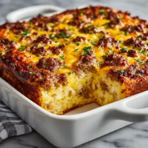Sausage And Hash Brown Breakfast Casserole