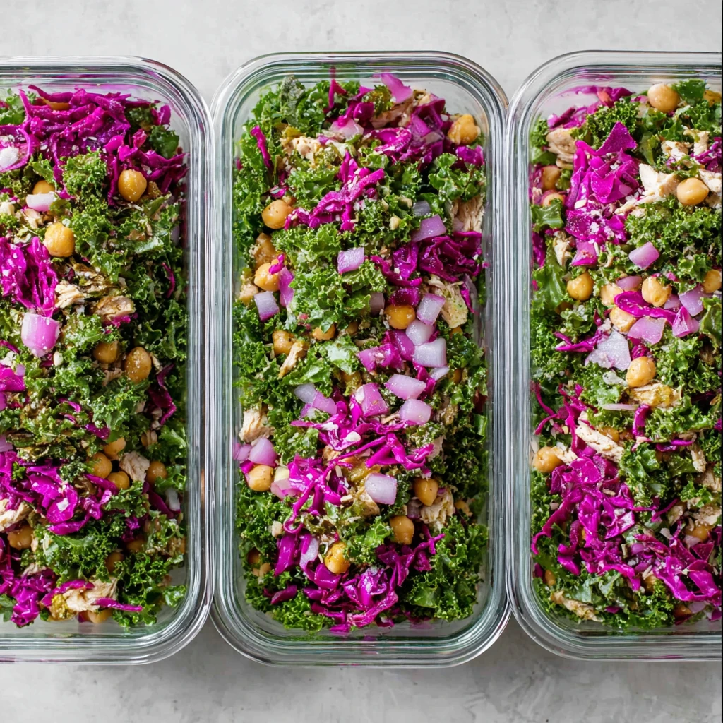 High Protein Meal Prep Salad Chicken Chickpeas