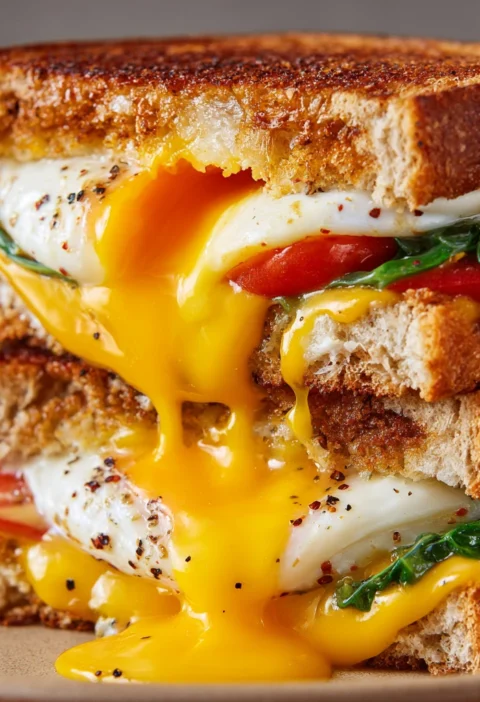 High Protein Vegetarian Breakfast Sandwiches