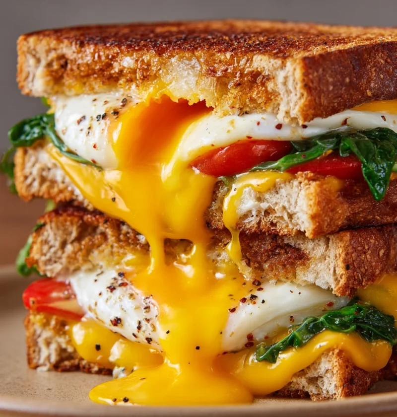 High Protein Vegetarian Breakfast Sandwiches