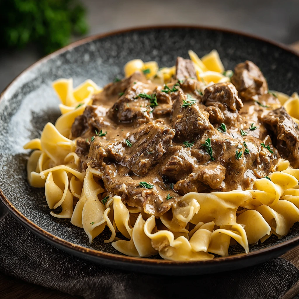 Irresistible Beef Stroganoff Creamy Delight Recipe
