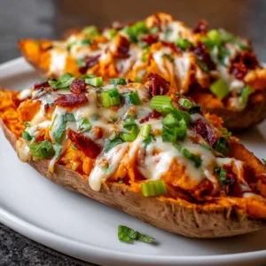 Protein Loaded Sweet Potato Boats