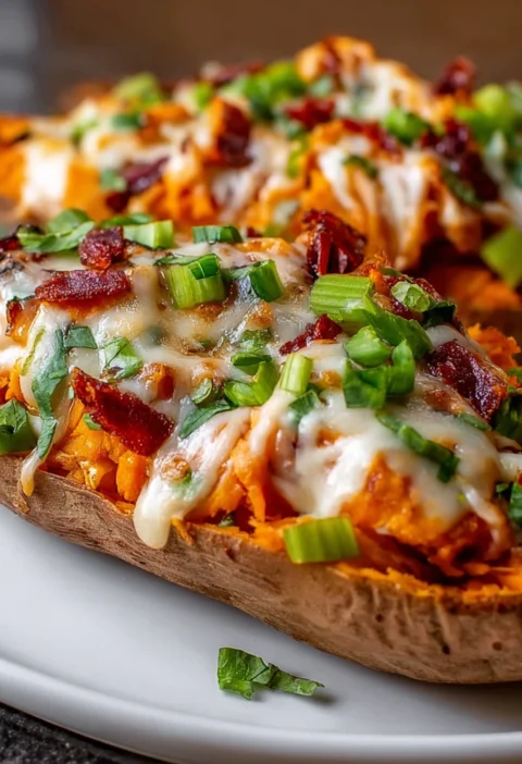 Protein Loaded Sweet Potato Boats