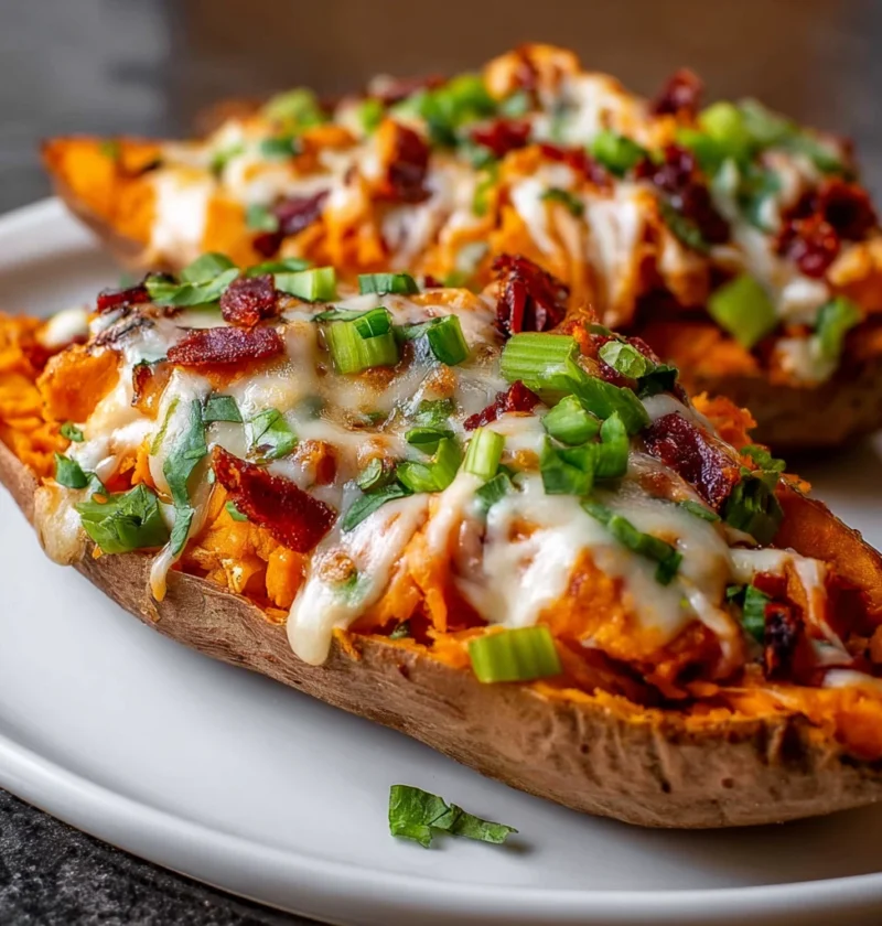Protein Loaded Sweet Potato Boats