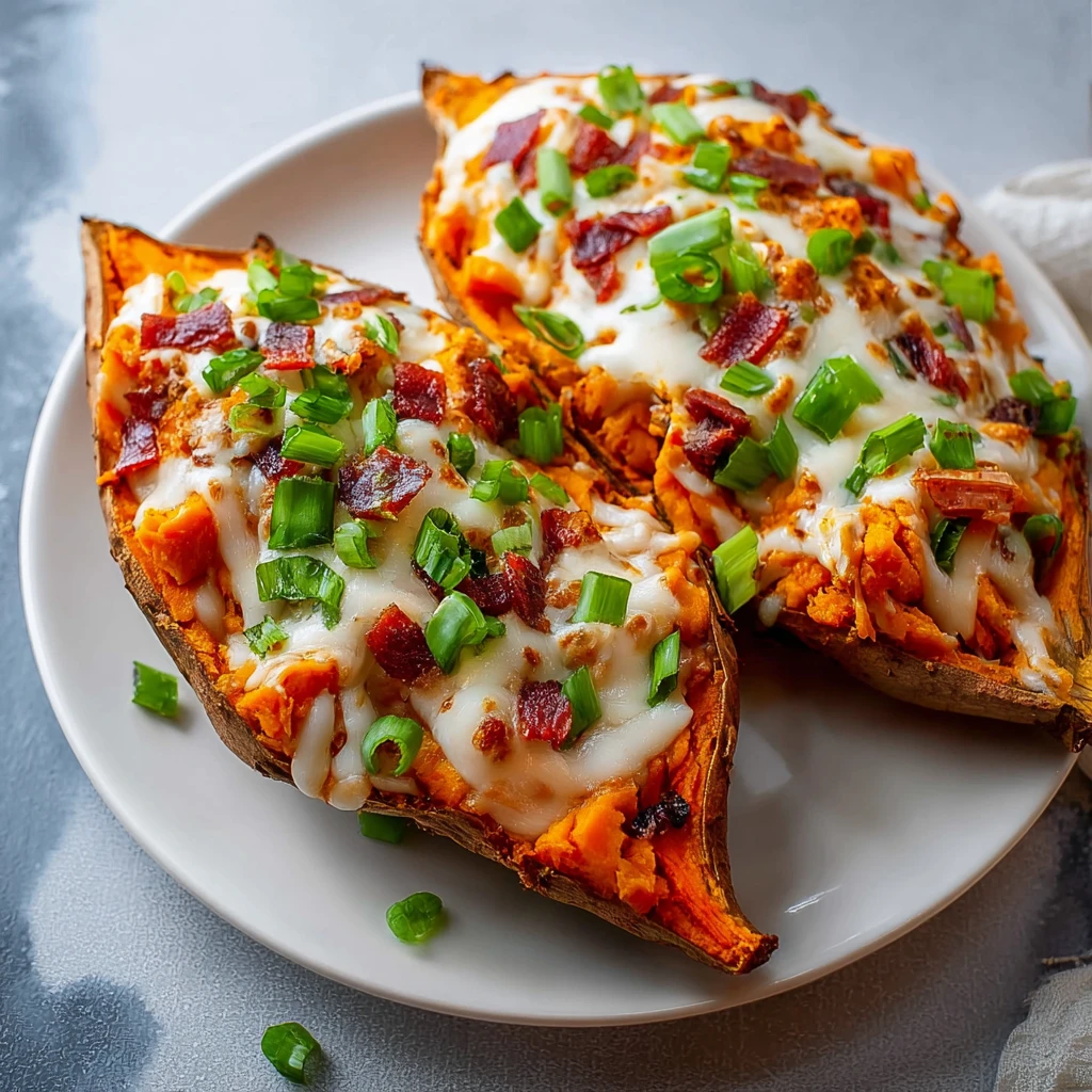 Protein Loaded Sweet Potato Boats