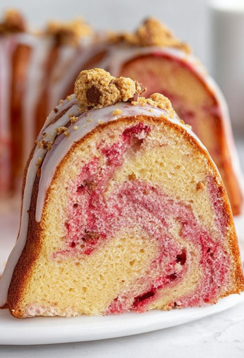 Strawberry Crunch Cake