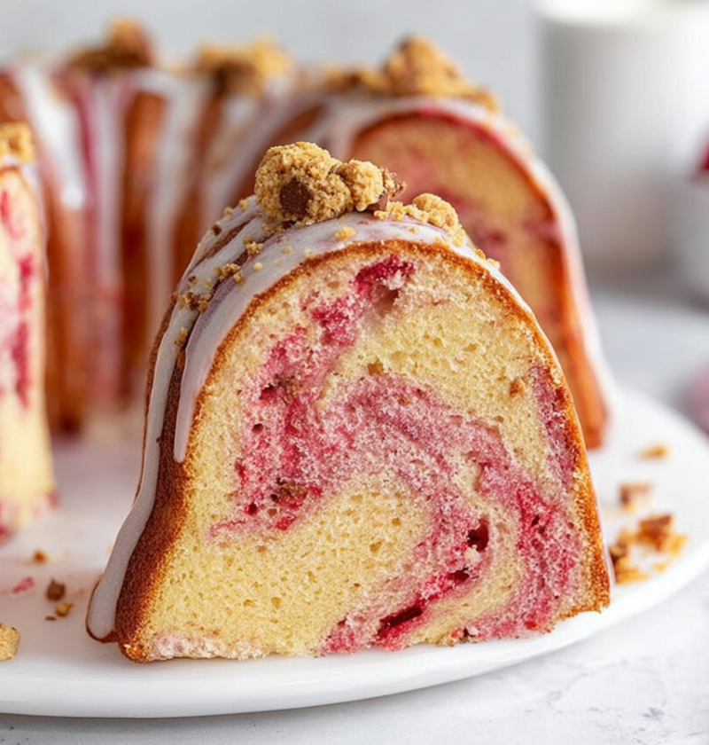 Strawberry Crunch Cake