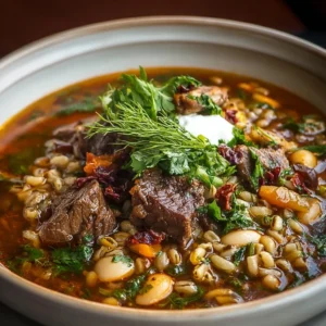 Beef Barley Persian Soup