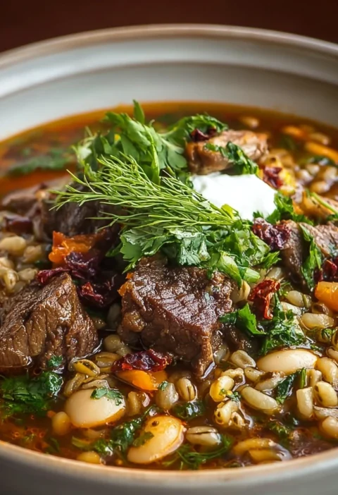 Beef Barley Persian Soup