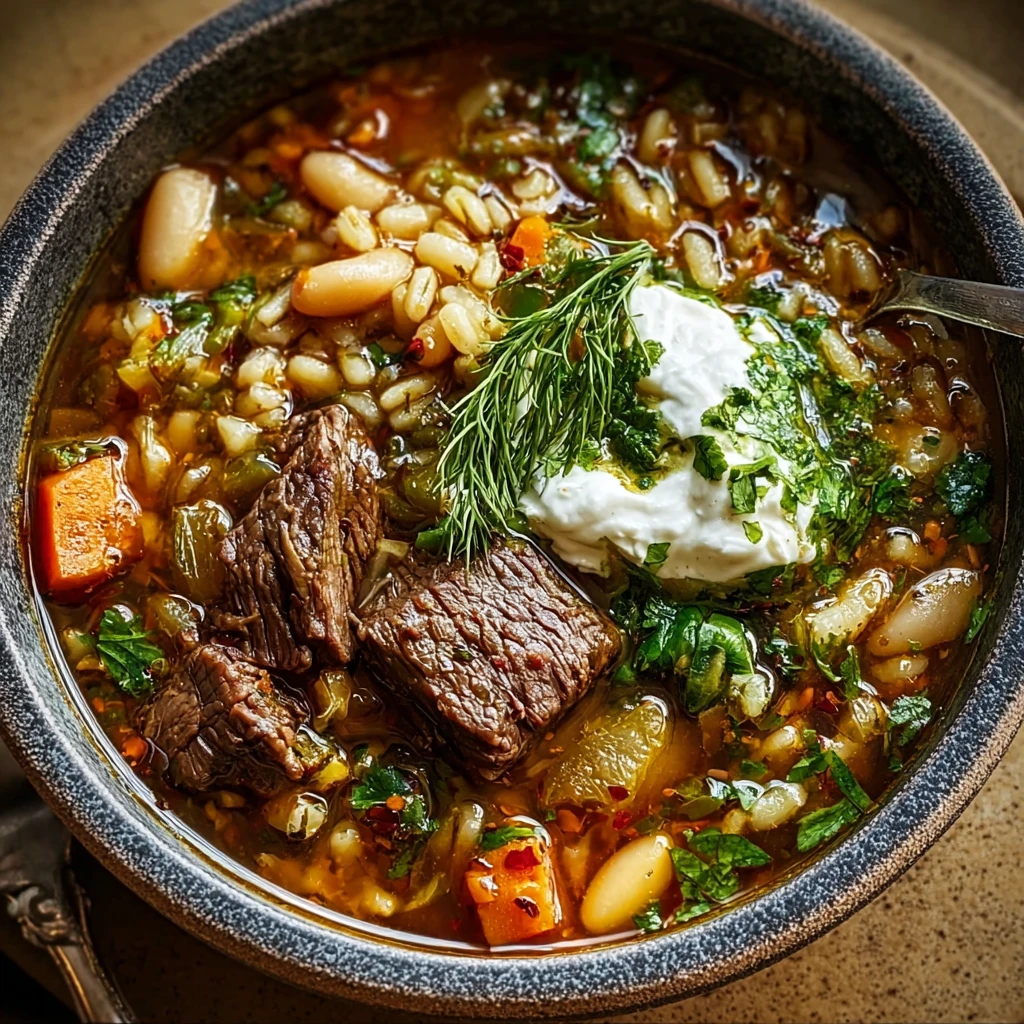 Beef Barley Persian Soup