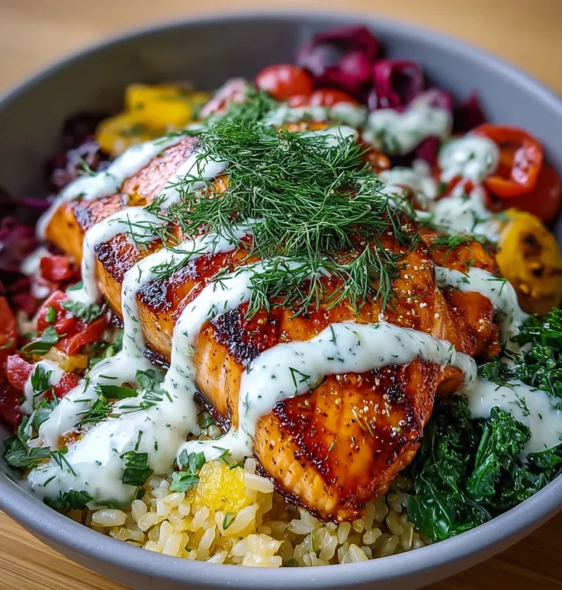 Crispy Rice Salmon Bowl