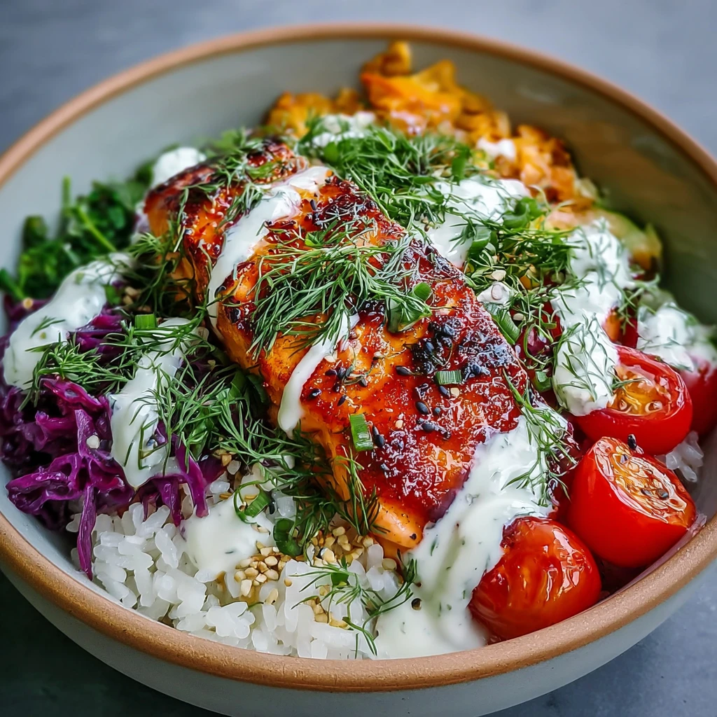 Crispy Rice Salmon Bowl
