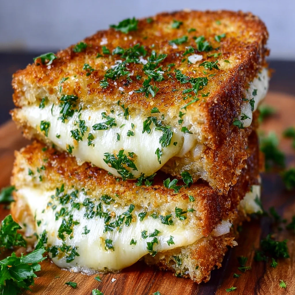 Garlic Bread Grilled Cheese – Crispy, Cheesy Comfort Food