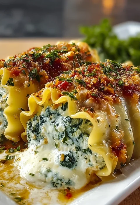 Garlic Butter Lasagna Rollups