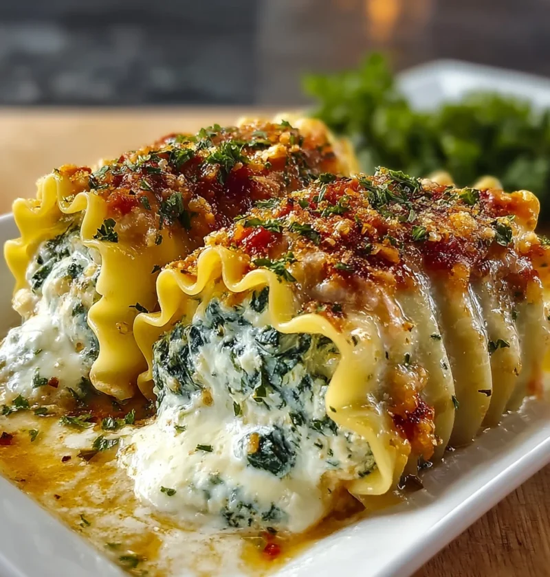 Garlic Butter Lasagna Rollups