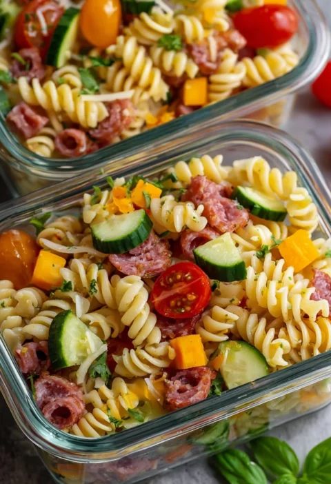 High Protein Italian Pasta Salad