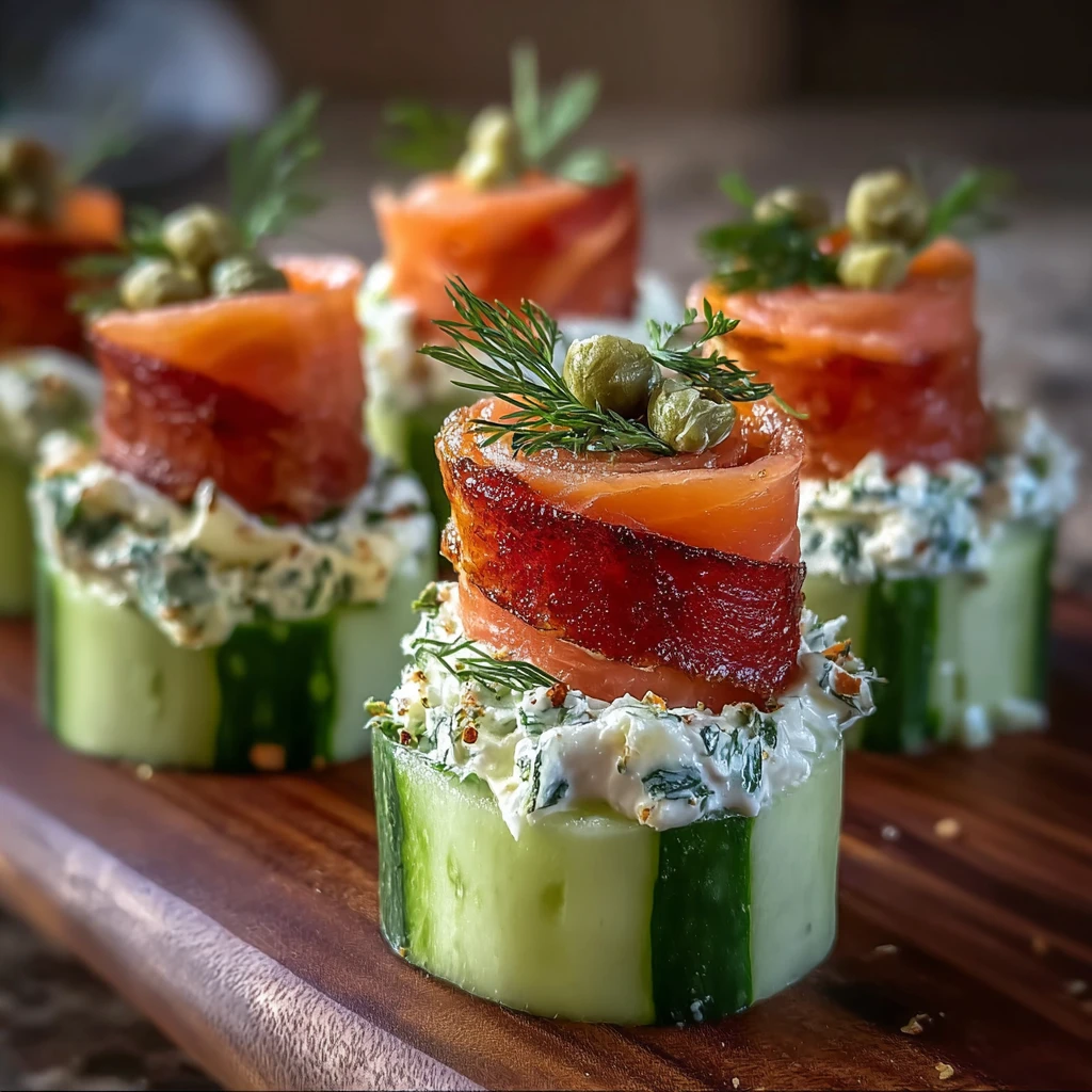 Keto Smoked Salmon Cucumber Bites