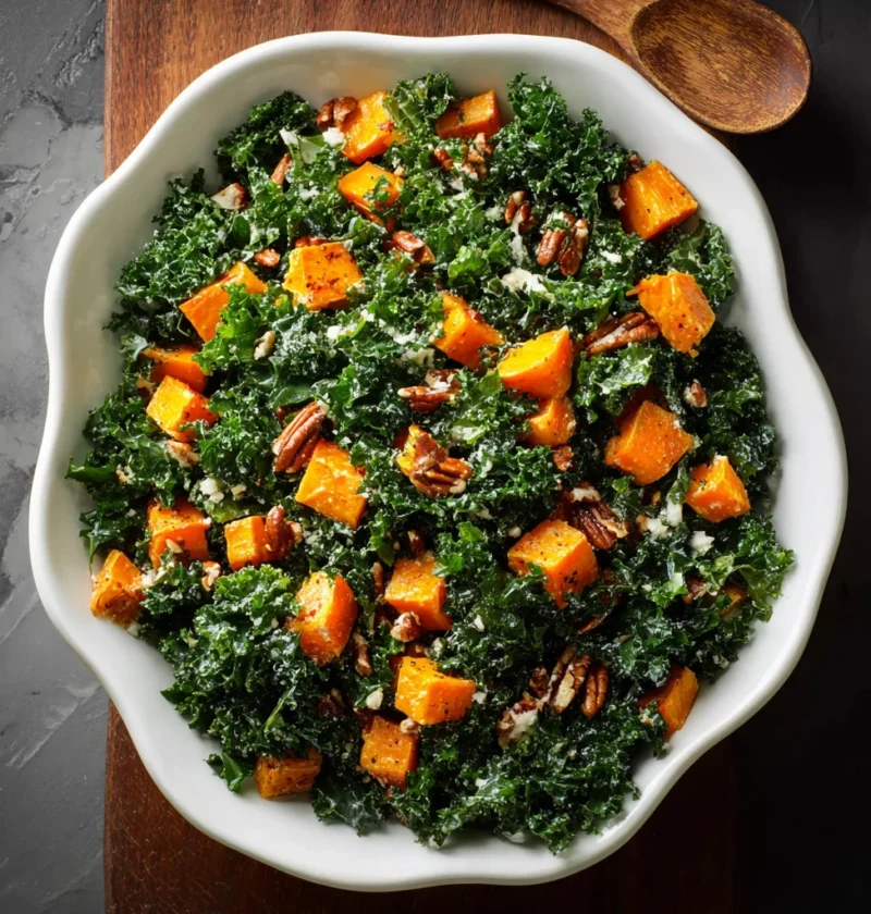 Roasted Sweet Potato Kale Salad
