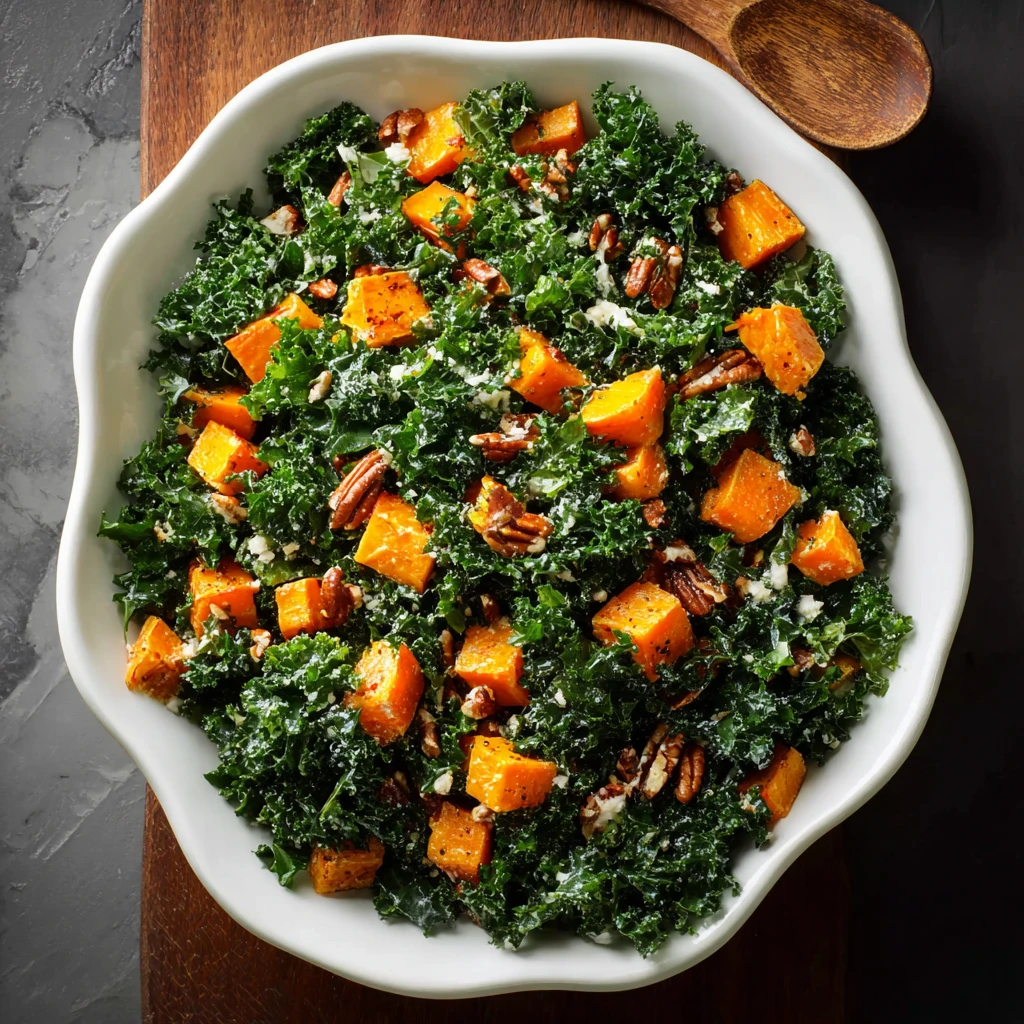 Roasted Sweet Potato Kale Salad