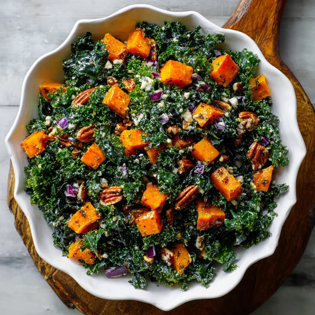 Roasted Sweet Potato Kale Salad