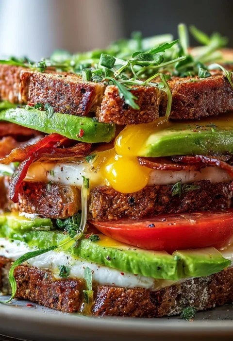 Sourdough Avocado Blt Stack