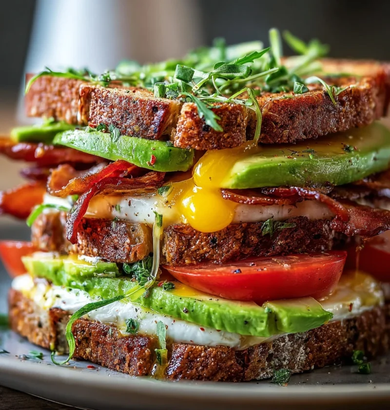 Sourdough Avocado Blt Stack
