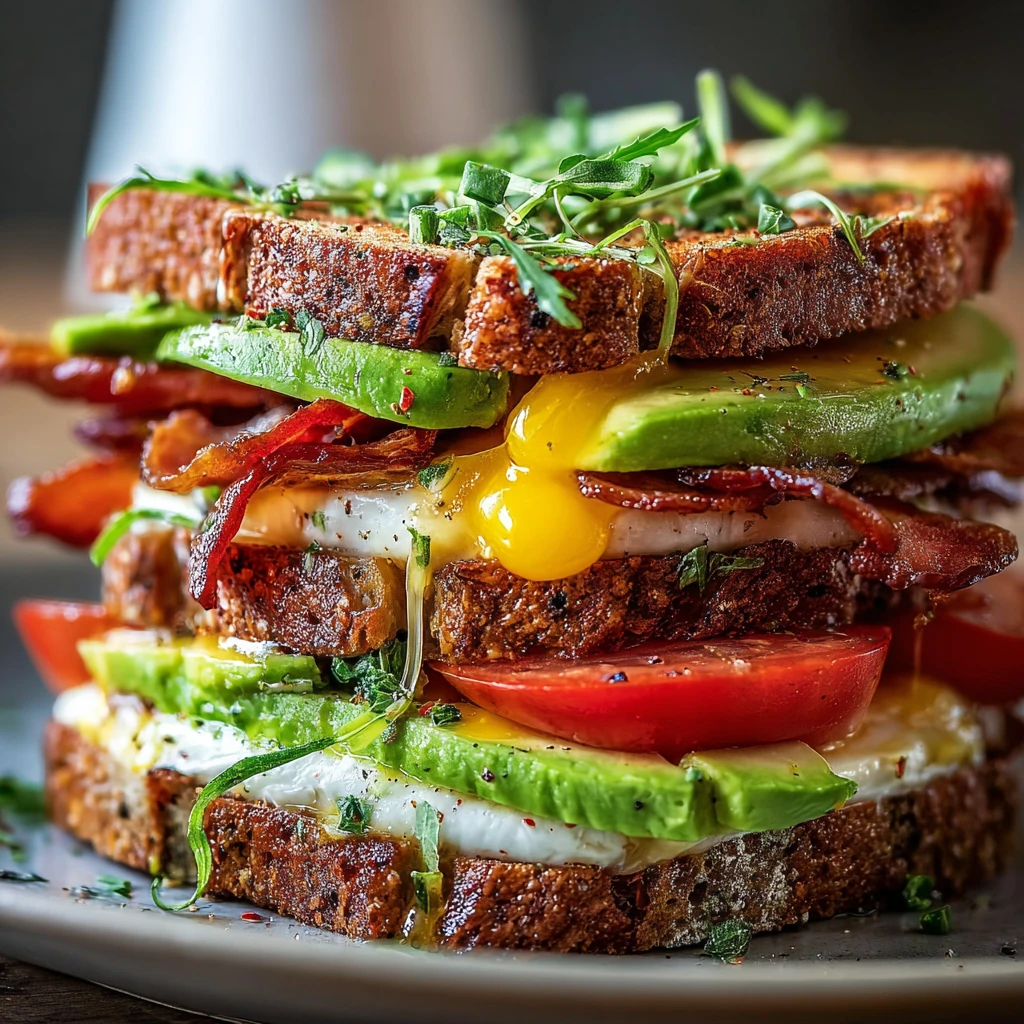 Sourdough Avocado BLT Stack