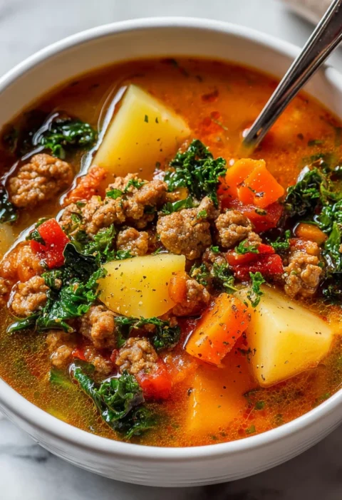 Spicy Sausage Potato Soup