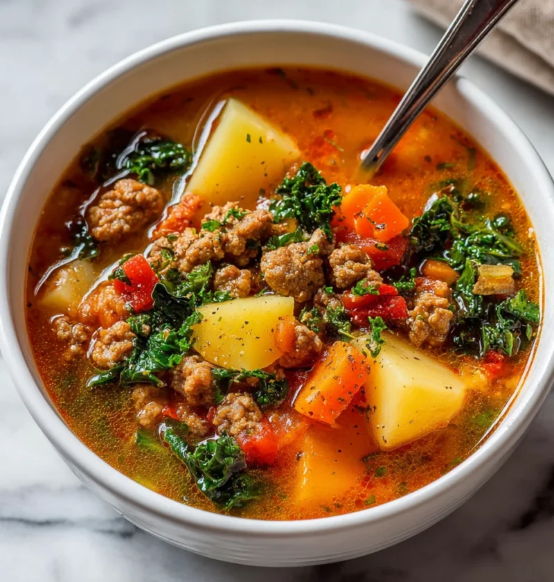 Spicy Sausage Potato Soup