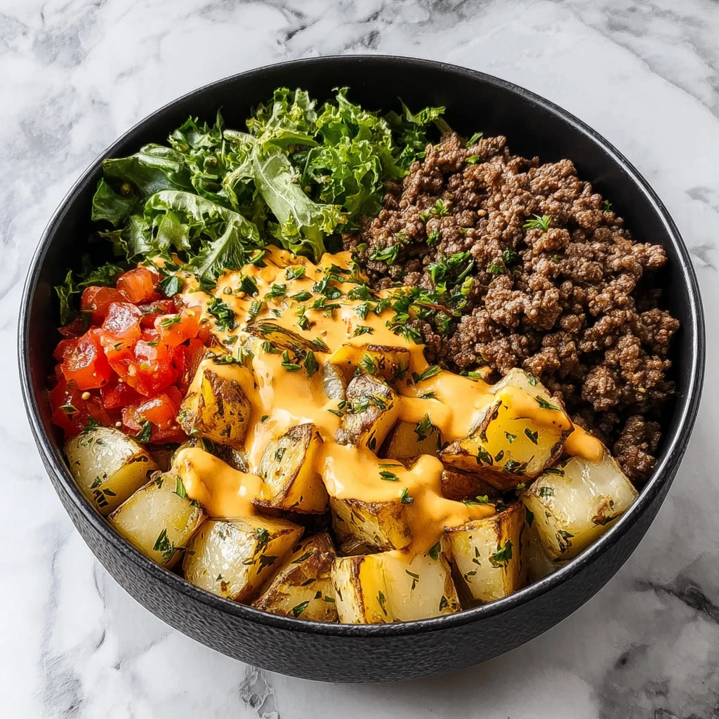 The Best Smash Burger Bowl – Easy Low Carb Burger Bowl Recipe