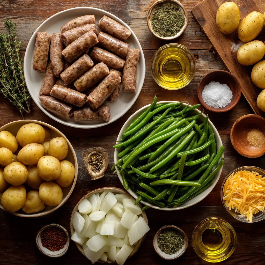 Ultimate Onepan Comfort Hearty Sausage Green Bean Potato
