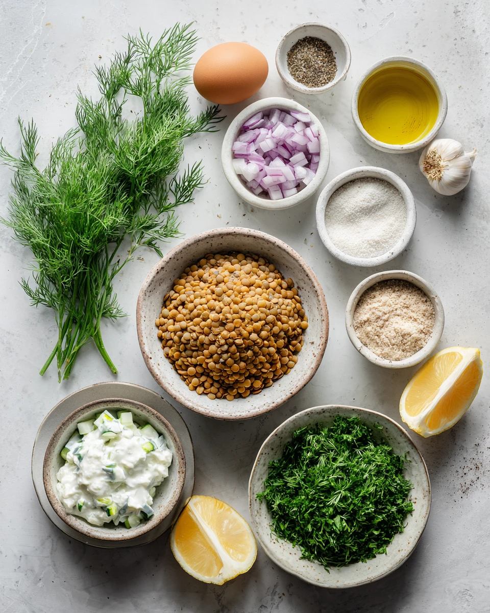 Baked Greek Lentil Meatballs Tzatziki Highprotein Dinner