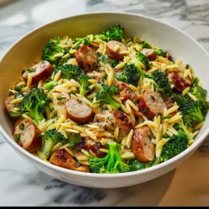Chicken Sausage Broccoli Orzo: 7 Ingredients for Comfort