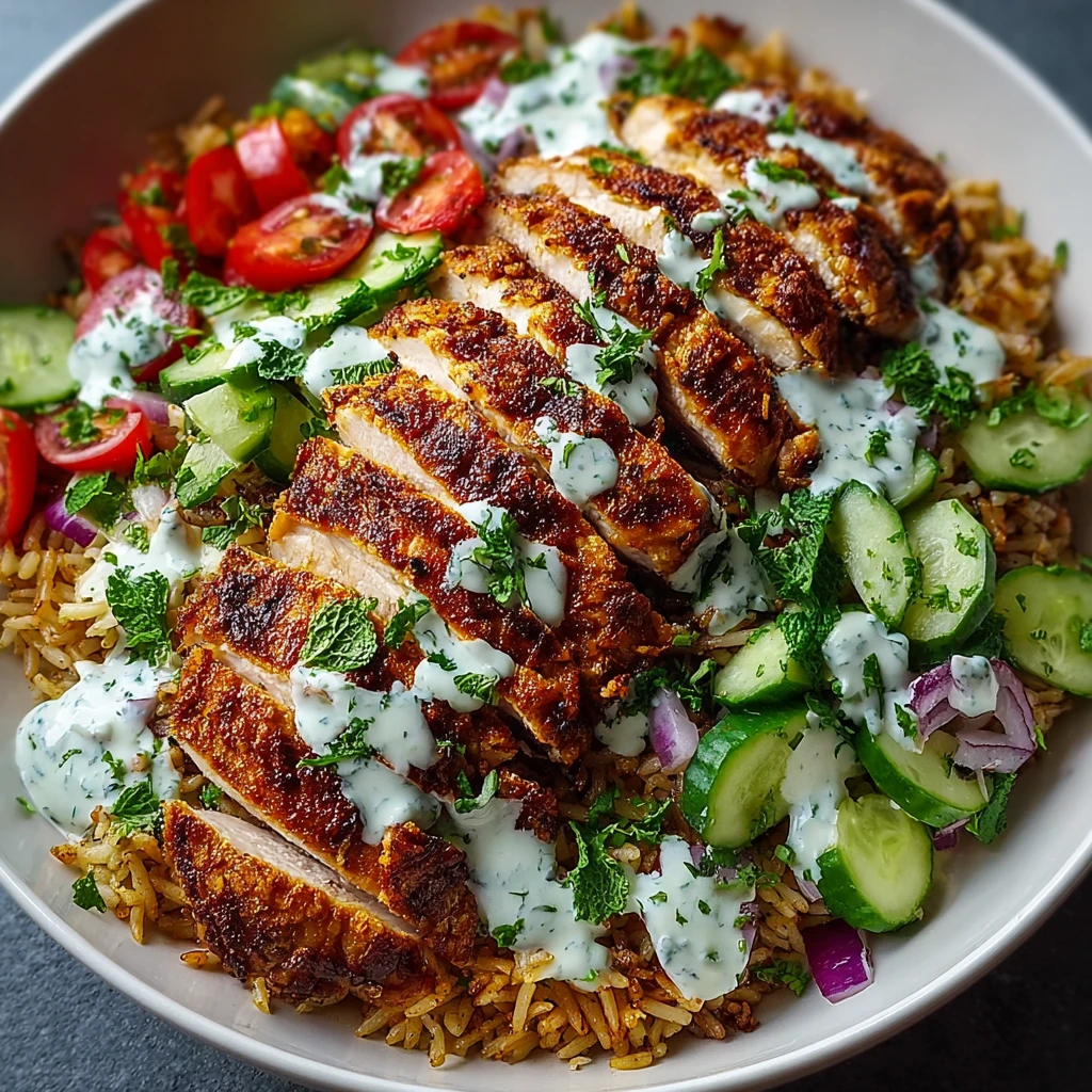 Chicken Shawarma Crispy Rice Salad
