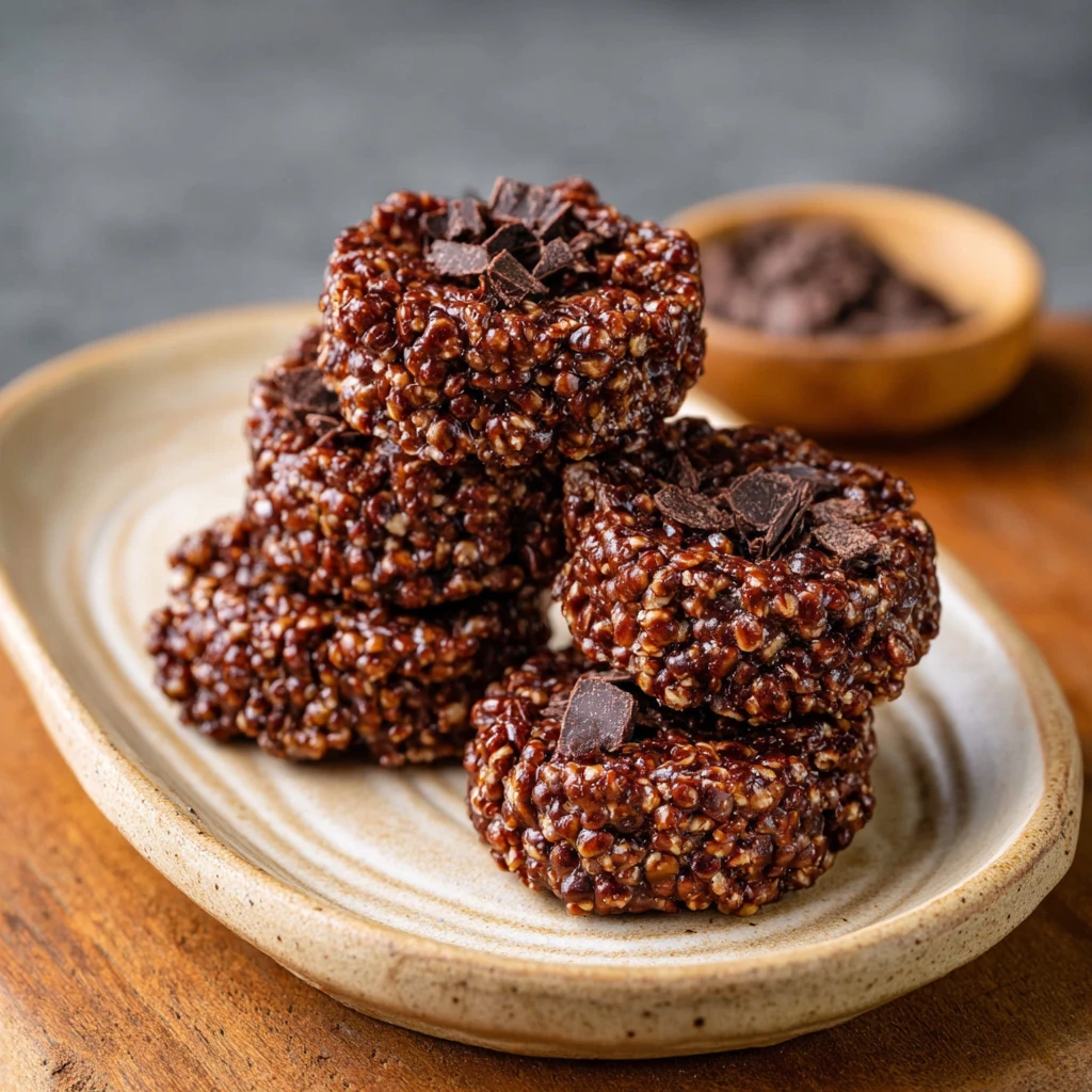 Chocolate Date Quinoa Bites Nobake Treat