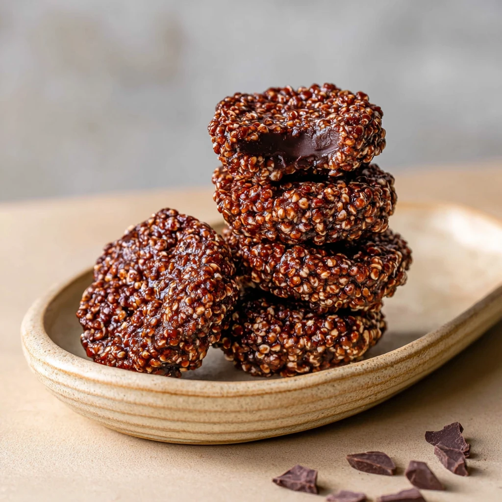 Chocolate Date Quinoa Bites Nobake Treat